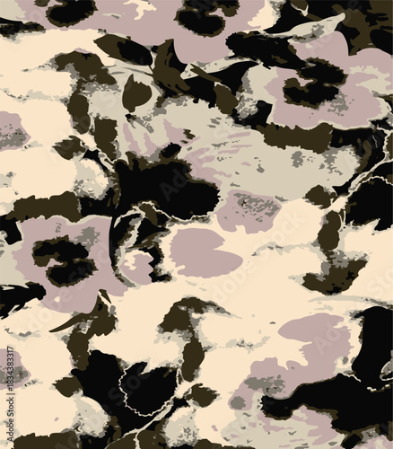 Abstract contemporary seamless pattern. Hand-drawn grunge artwork design. Repeatable boho print. Vector illustration.