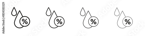 Humidity icon, Set vector logo design templates,