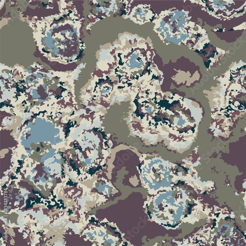 Abstract contemporary seamless pattern. Hand-drawn grunge artwork design. Repeatable boho print. Vector illustration.