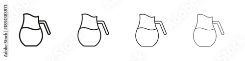 Jug icon, Set vector logo design templates,
