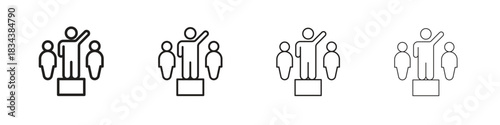 Leadership icon, Set vector logo design templates,