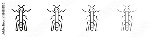 Locust icon, Set vector logo design templates,