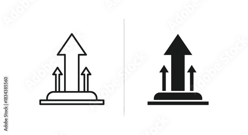 Upload and Export Arrow Icon Set