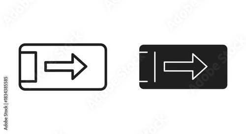 Exit Log Out Icon Set with Arrow Direction