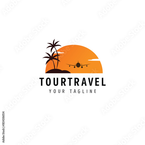 Travel agency logo icon vector template design 