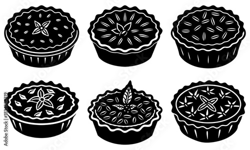 Delicious homemade pies, a delightful treat for any occasion! Perfect for baking enthusiasts and food lovers, vector-style pies bring warmth and joy