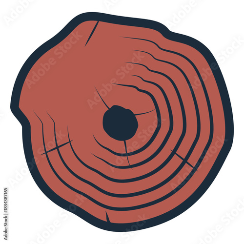 Lumberjack tree trunk icon