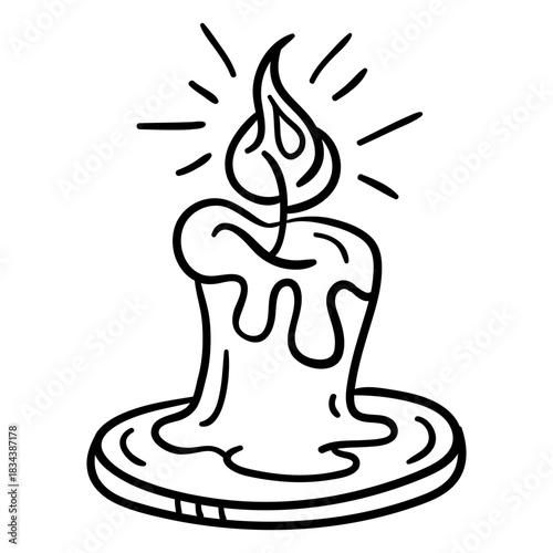 Magic candle stroke candle