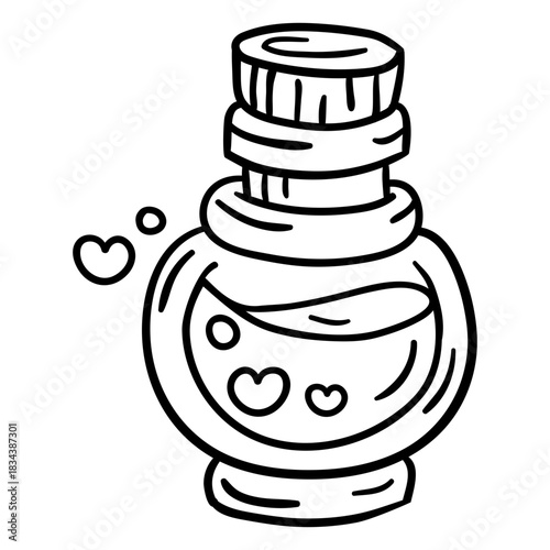 Magic potion bottle stroke potion