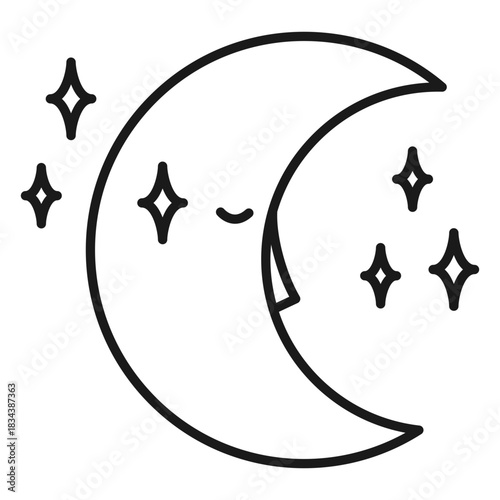 Magician crescent moon stroke