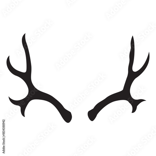 Mule deer antler silhouette