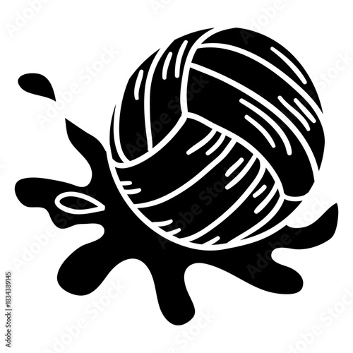 Waterpolo ball splash