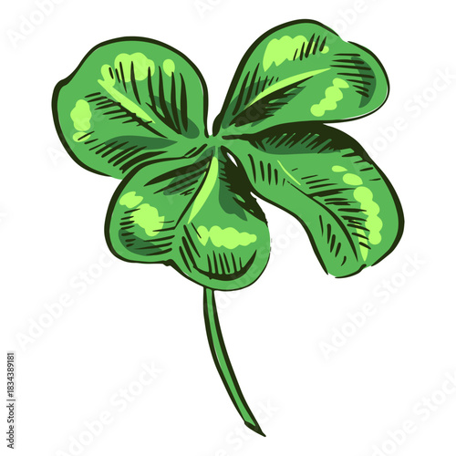 Awesome clover leaf drawing