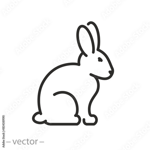 rabbit icon, Easter bunny illustration