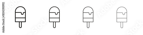 Popsicle icon, Set vector logo design templates,