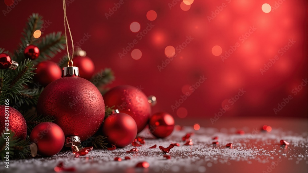 Fototapeta premium Red chrismas ball 