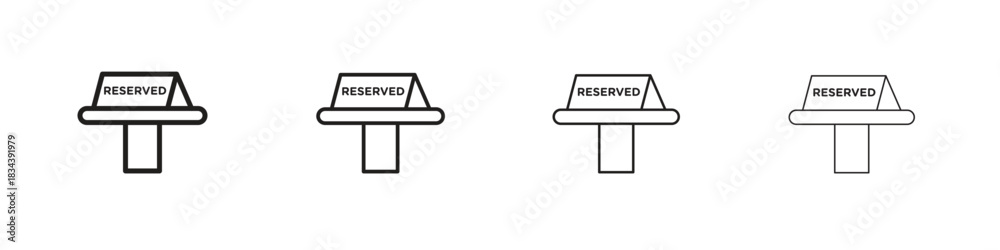 Obraz premium Reservation table icon, Set vector logo design templates,
