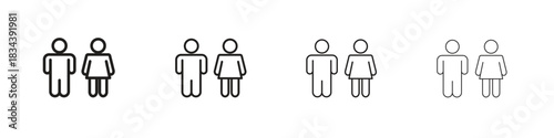 Restroom icon, Set vector logo design templates,