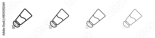 Salt shaker icon, Set vector logo design templates,