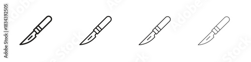 Scalpel icon, Set vector logo design templates,