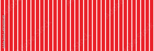 Vertical red and white stripes background. Seamless and repeating pattern. Editable template. Vector illustration. EPS 10 .