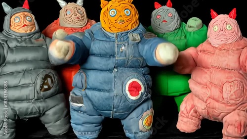 Colorful Cartoon Character Toy Figures: Imaginative and Whimsical Collectible Art for Children’s Entertainment and Gifts