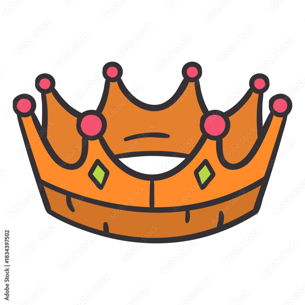 Obraz premium Hand drawn crown colorful