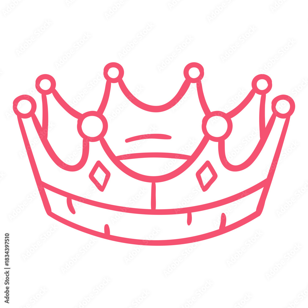 Obraz premium Hand drawn crown stroke