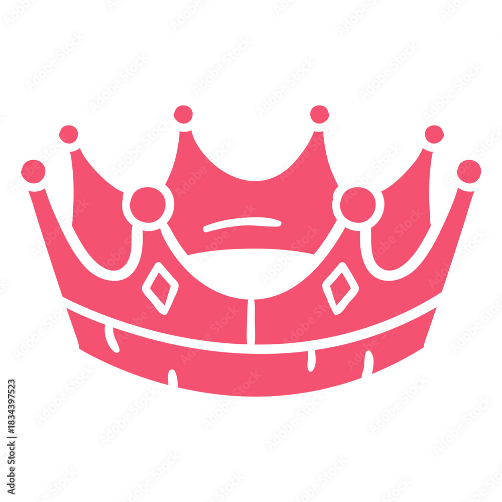 Obraz premium Hand drawn crown pink