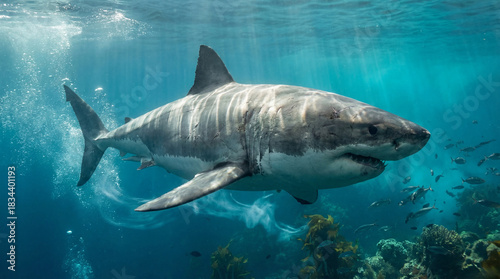 Photography great white shark