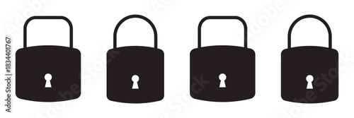 Security icon set, security icon, lock sign.