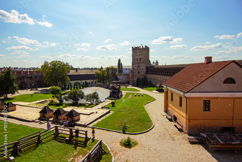 Top view of Book Museum and Entrance Gate Tower at Lutsk Castle, one of the three preserved towers of the medieval fortress