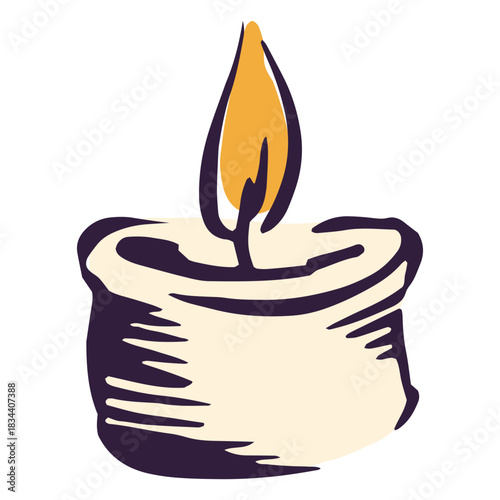 Candle light illustration