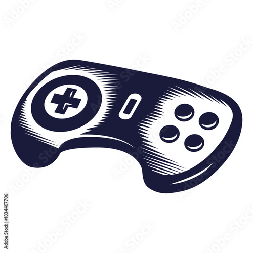 Oldschool console controller illustration