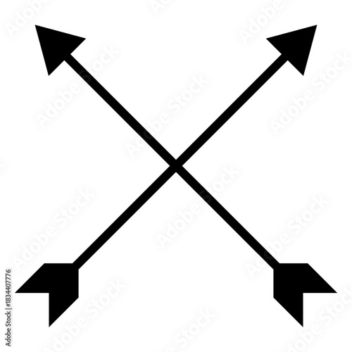 Simple crossed arrows shape design