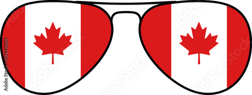 Canada Flag Aviator Sunglasses Icon