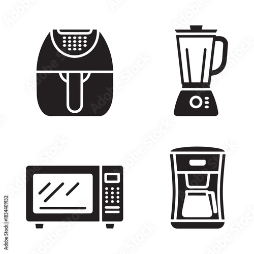Air fryer isolated vector illustration for cooking appliance