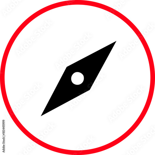 Compass simple icon. Compass symbol set. Wind rose icon. Vector illustration !