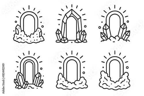 Ethereal Aura Icons. Icons for: ethereal salt aura icons, celestial mineral door lights, cosmic crystalline thresholds, radiant