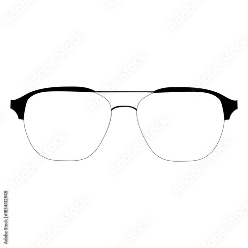 Half frame glasses design