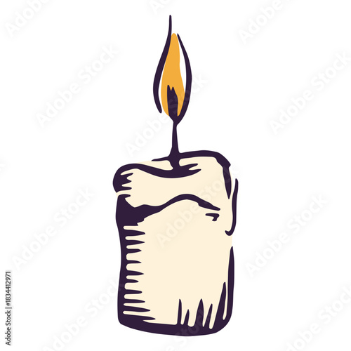 Lighten candle illustration design