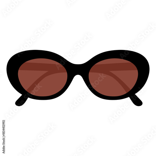 Oval sunglasses flat design