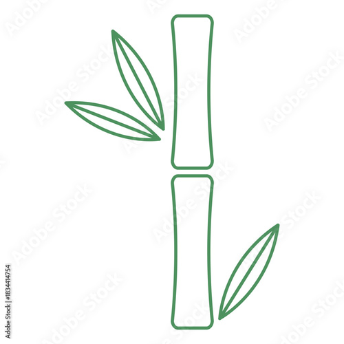 Bamboo short plant leaves stroke