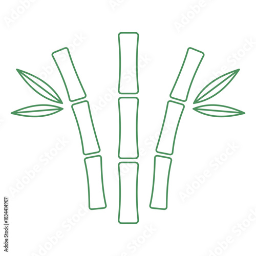 Plant bamboo leaves stroke