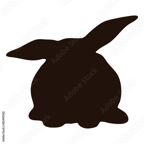 Lying rabbit animal silhouette