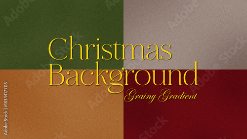 Christmas Background Grainy Gradient Texture Holiday Design Olive Green Brown Beige