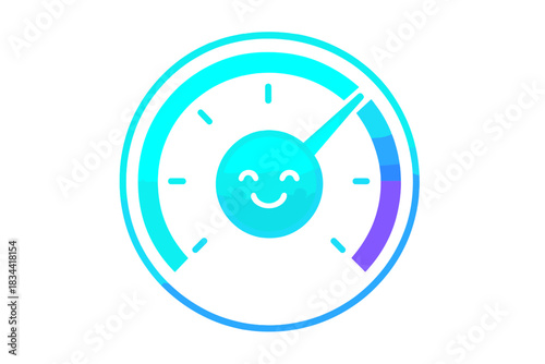 Immersion Gauge Delight. a cheerful gauge showing “immersion level” with glowing rings and a tiny avatar smiling at the center,