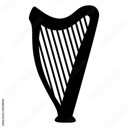 Harp instrument black