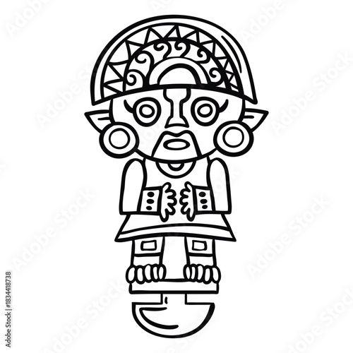 Peru inca idol stroke