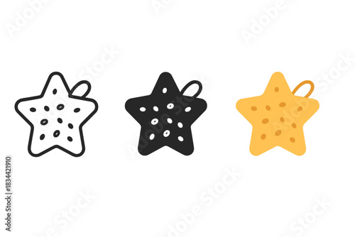 black and white christmas cookies